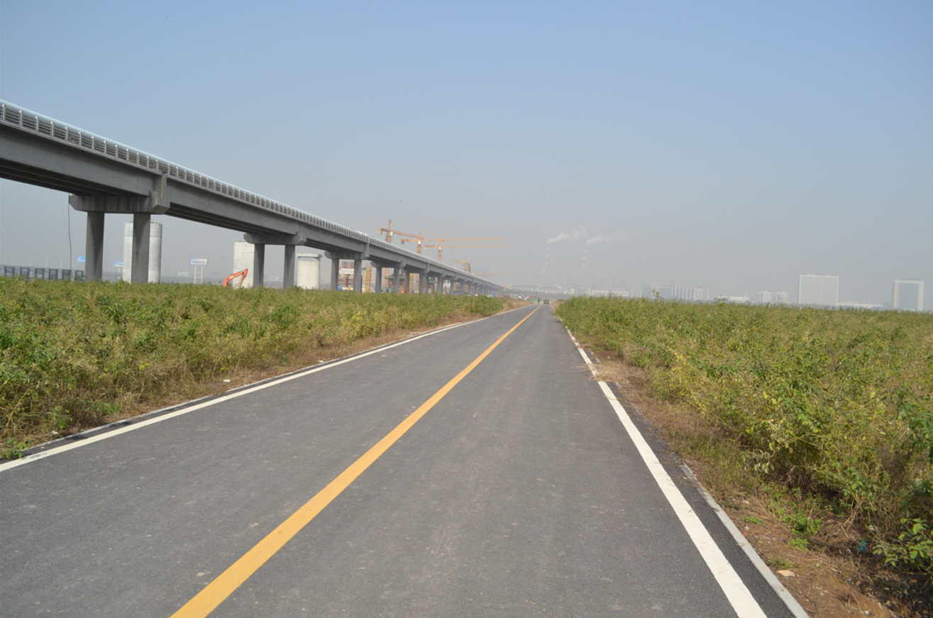 渭河西安城市段玫瑰园园区道路工程